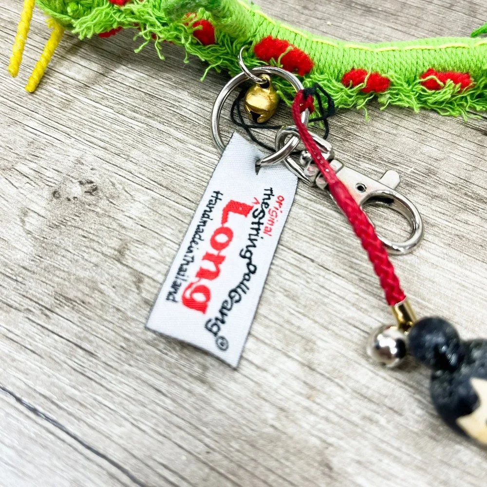 Kamibashi The String Doll Gang Long Dragon Keychain Green Handmade Charm Kokeshi